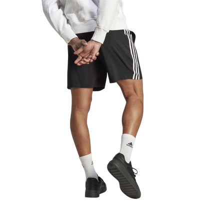 Black-White - Back - Adidas Mens 3 Stripes Shorts