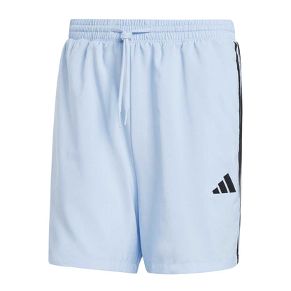 Glow Blue-Black - Front - Adidas Mens 3 Stripes Shorts