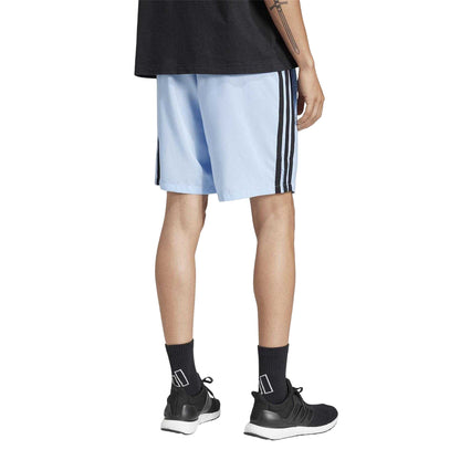 Glow Blue-Black - Back - Adidas Mens 3 Stripes Shorts