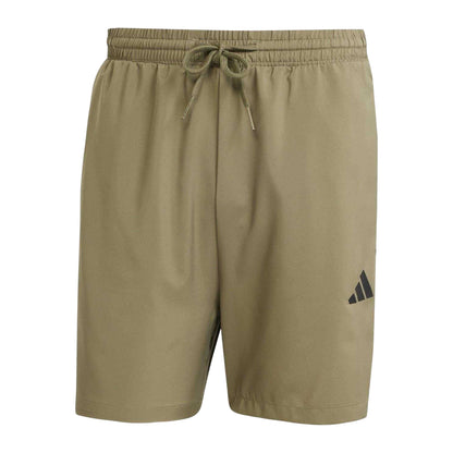 Khaki Brown-White - Front - Adidas Mens 3 Stripes Shorts