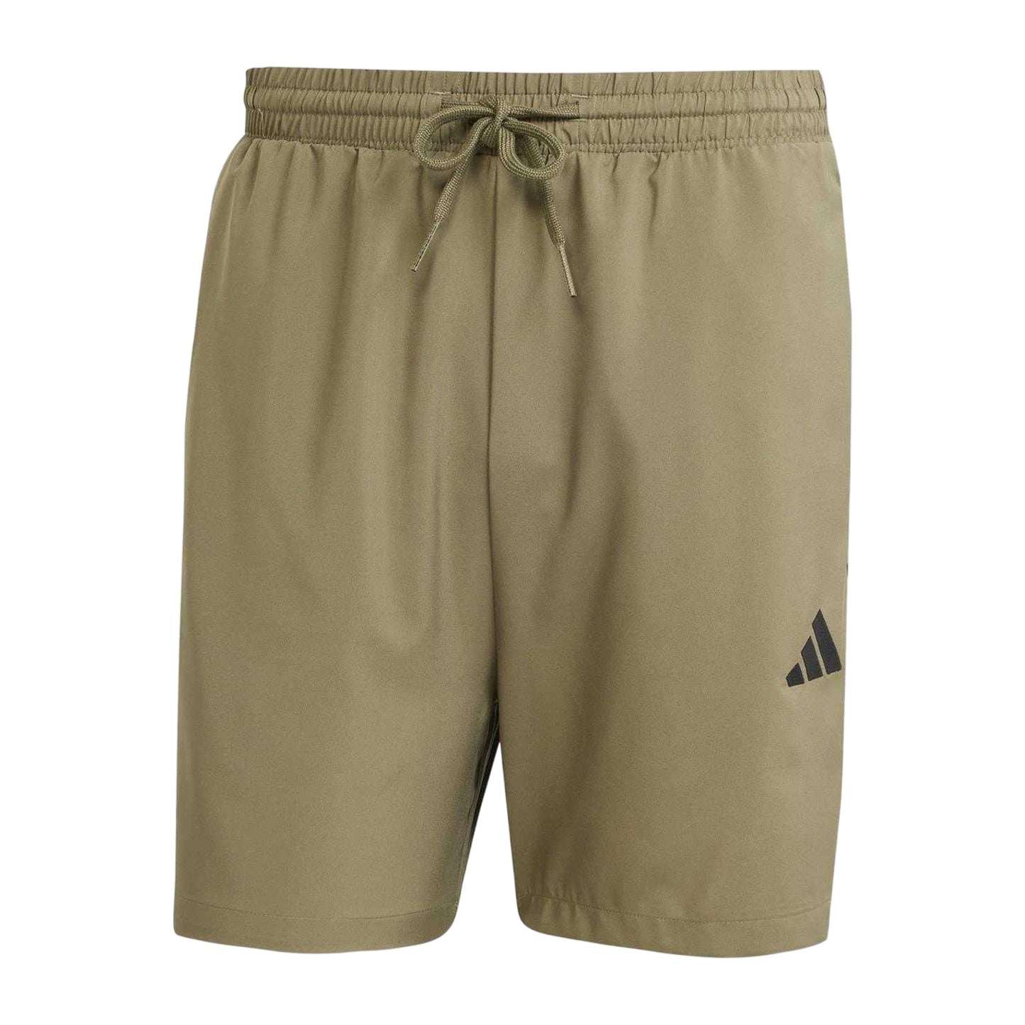 Khaki-White - Front - Adidas Mens 3 Stripes Shorts