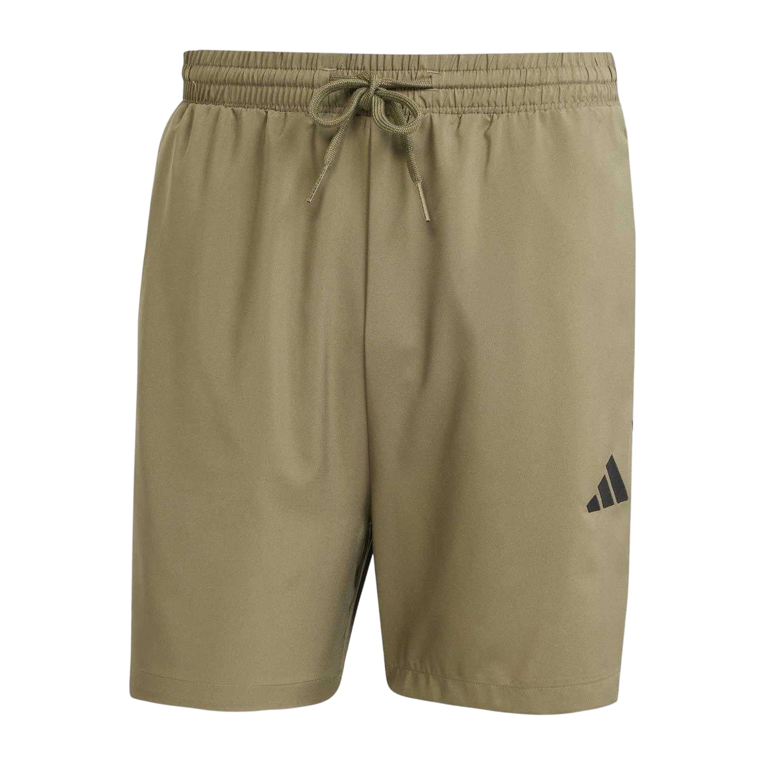Khaki-White - Front - Adidas Mens 3 Stripes Shorts