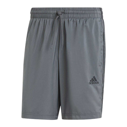 Medium Grey-Black - Front - Adidas Mens 3 Stripes Shorts