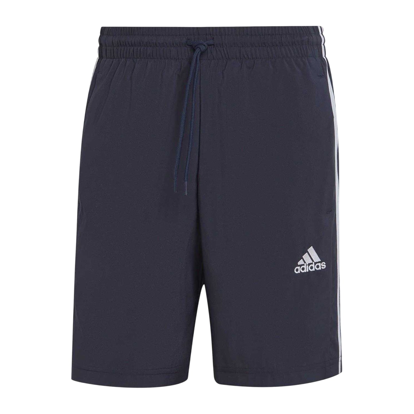 Navy-White - Front - Adidas Mens 3 Stripes Shorts