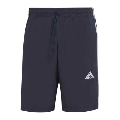 Navy-White - Front - Adidas Mens 3 Stripes Shorts
