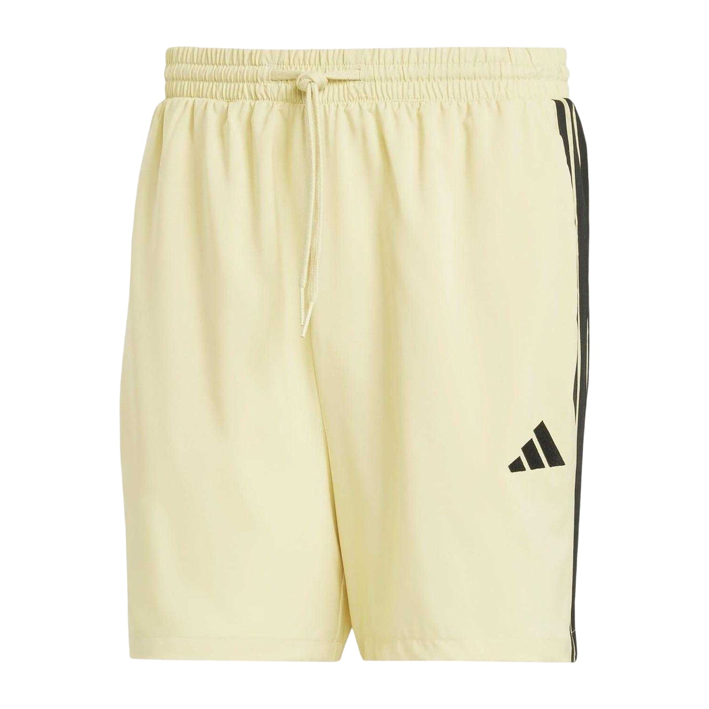 Powdery Yellow - Front - Adidas Mens 3 Stripes Shorts