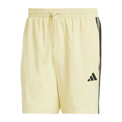 Powdery Yellow - Front - Adidas Mens 3 Stripes Shorts