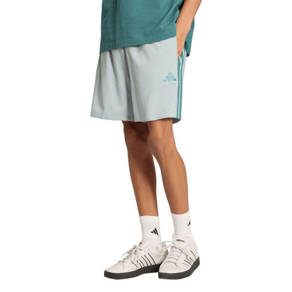 Sage-Teal - Side - Adidas Mens 3 Stripes Shorts