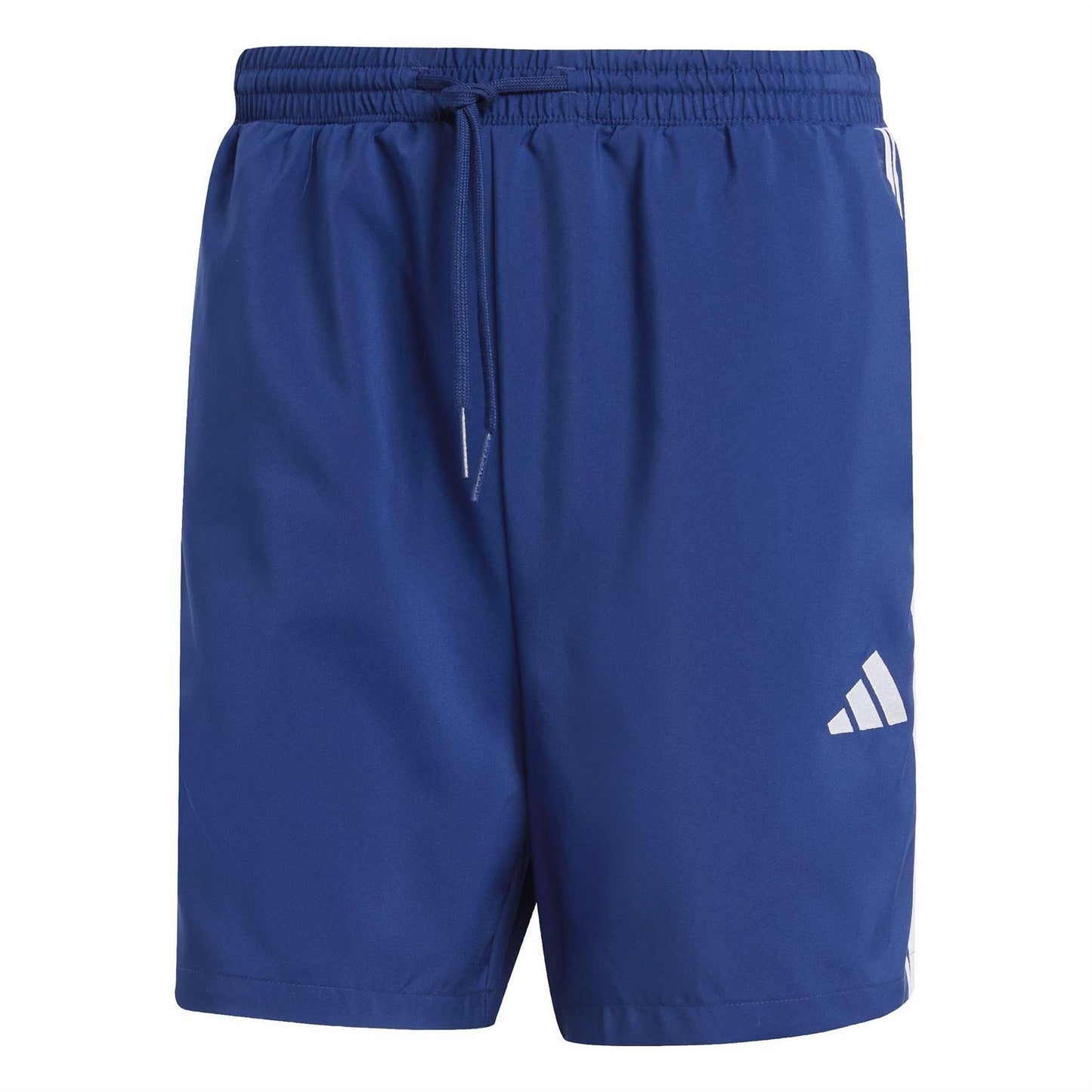 Dark Blue-White - Front - Adidas Mens 3 Stripes Shorts