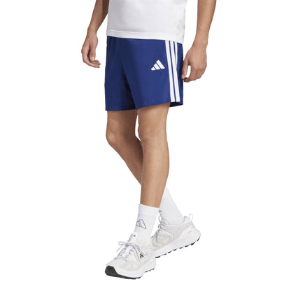 Dark Blue-White - Pack Shot - Adidas Mens 3 Stripes Shorts