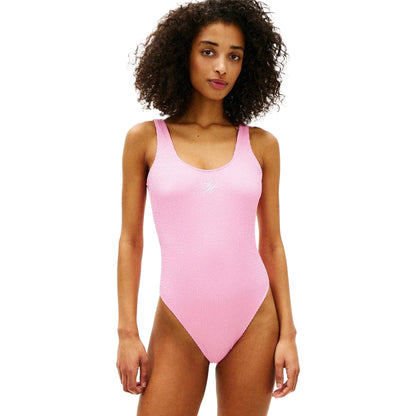 Petal - Side - Tommy Hilfiger Womens-Ladies Textured Crinkle One Piece Swimsuit