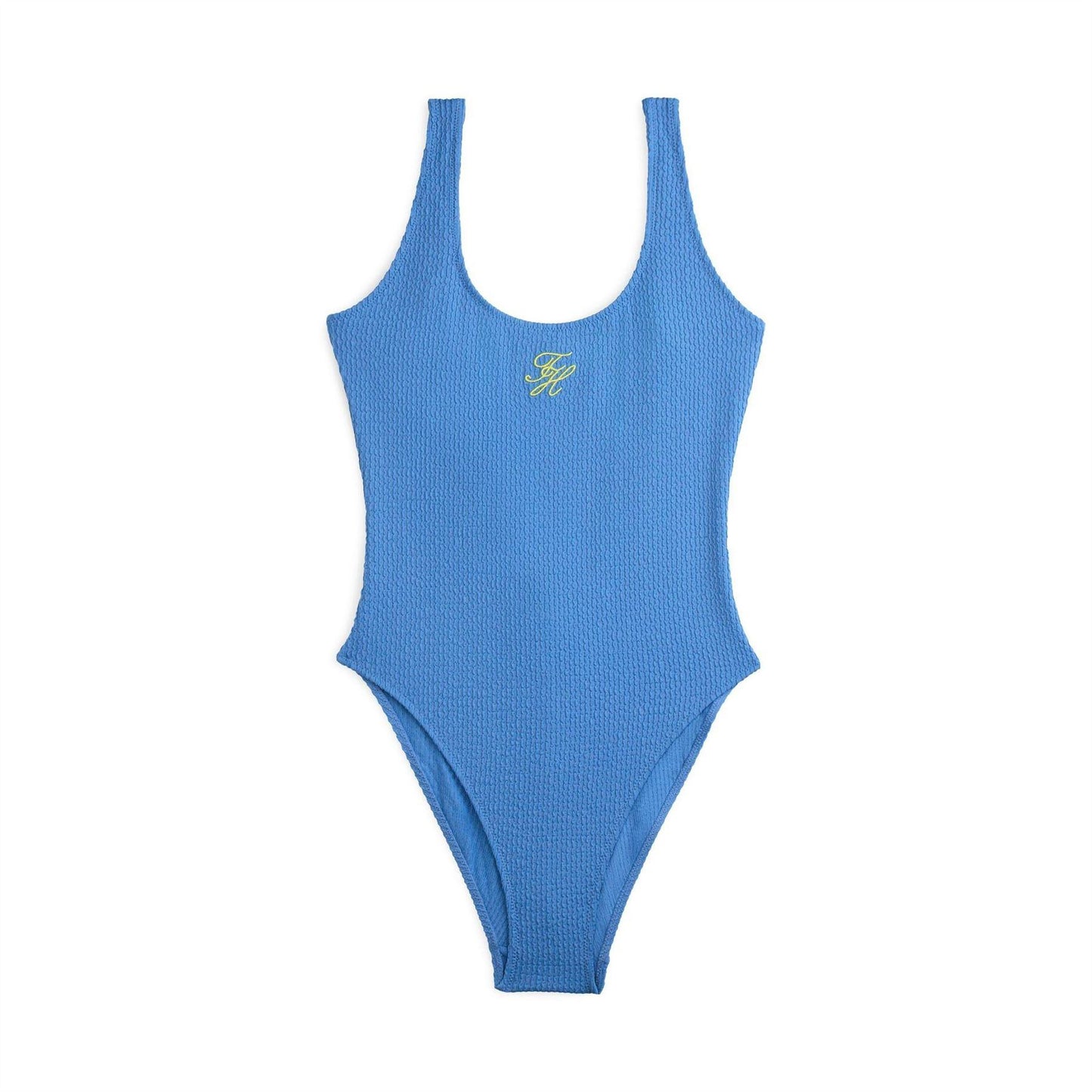 Copen Blue - Front - Tommy Hilfiger Womens-Ladies Textured Crinkle One Piece Swimsuit