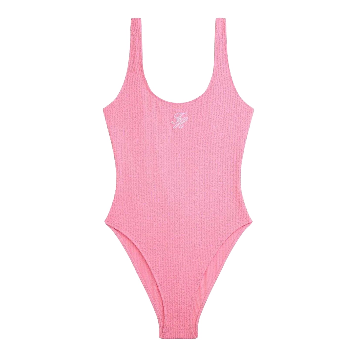 Petal - Front - Tommy Hilfiger Womens-Ladies Textured Crinkle One Piece Swimsuit
