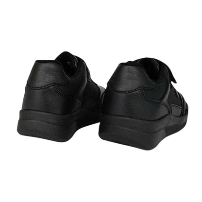 Black - Back - Pretty Green Childrens-Kids Welwyn Single Strap School Shoes