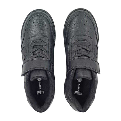 Black - Pack Shot - Pretty Green Childrens-Kids Welwyn Single Strap School Shoes