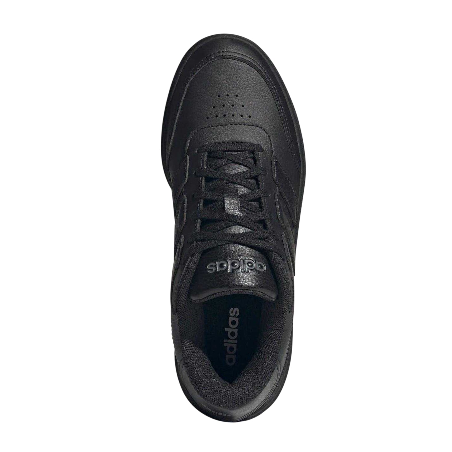 Triple Black - Pack Shot - Adidas Womens-Ladies Courtblock Platform Trainers