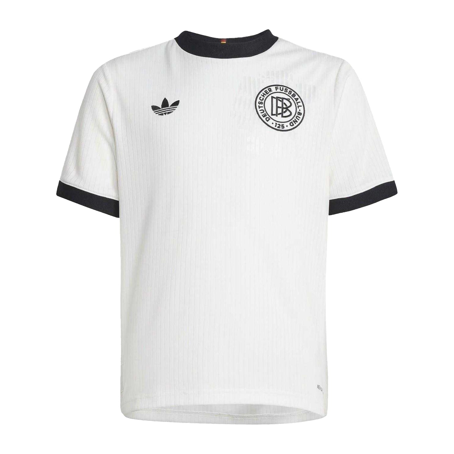 White-Black - Front - Adidas Childrens-Kids Germany 125th Anniversary Football Jersey