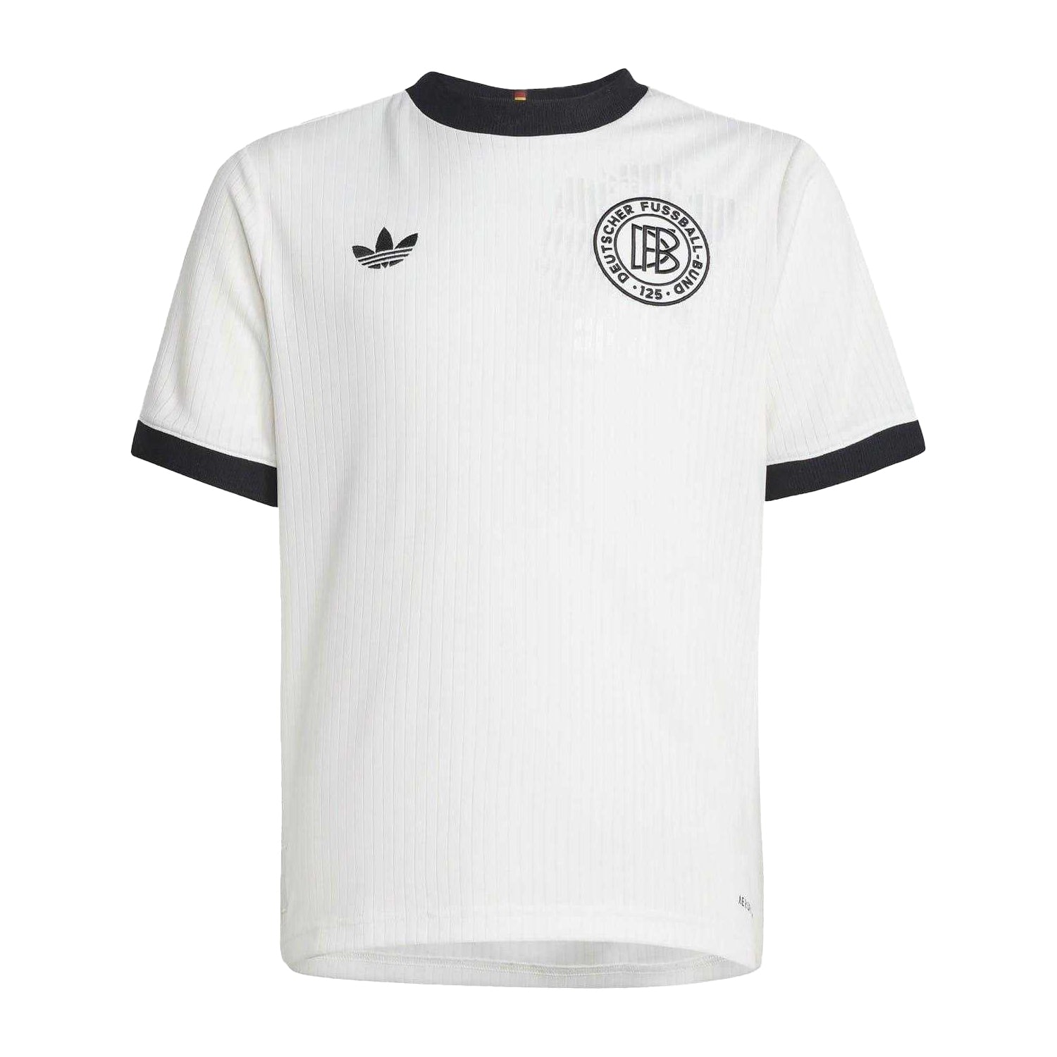 White-Black - Front - Adidas Childrens-Kids Germany 125th Anniversary Football Jersey
