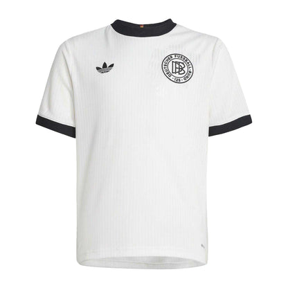 White-Black - Front - Adidas Childrens-Kids Germany 125th Anniversary Football Jersey