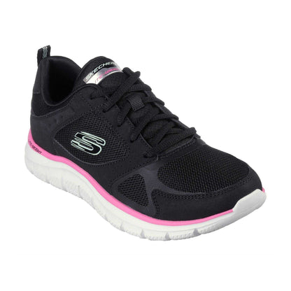 Black-Pink - Front - Skechers Womens-Ladies Track Trainers