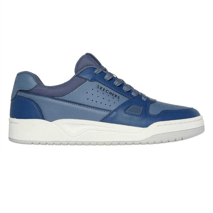 Navy - Side - Skechers Mens Tiebreak Trainers