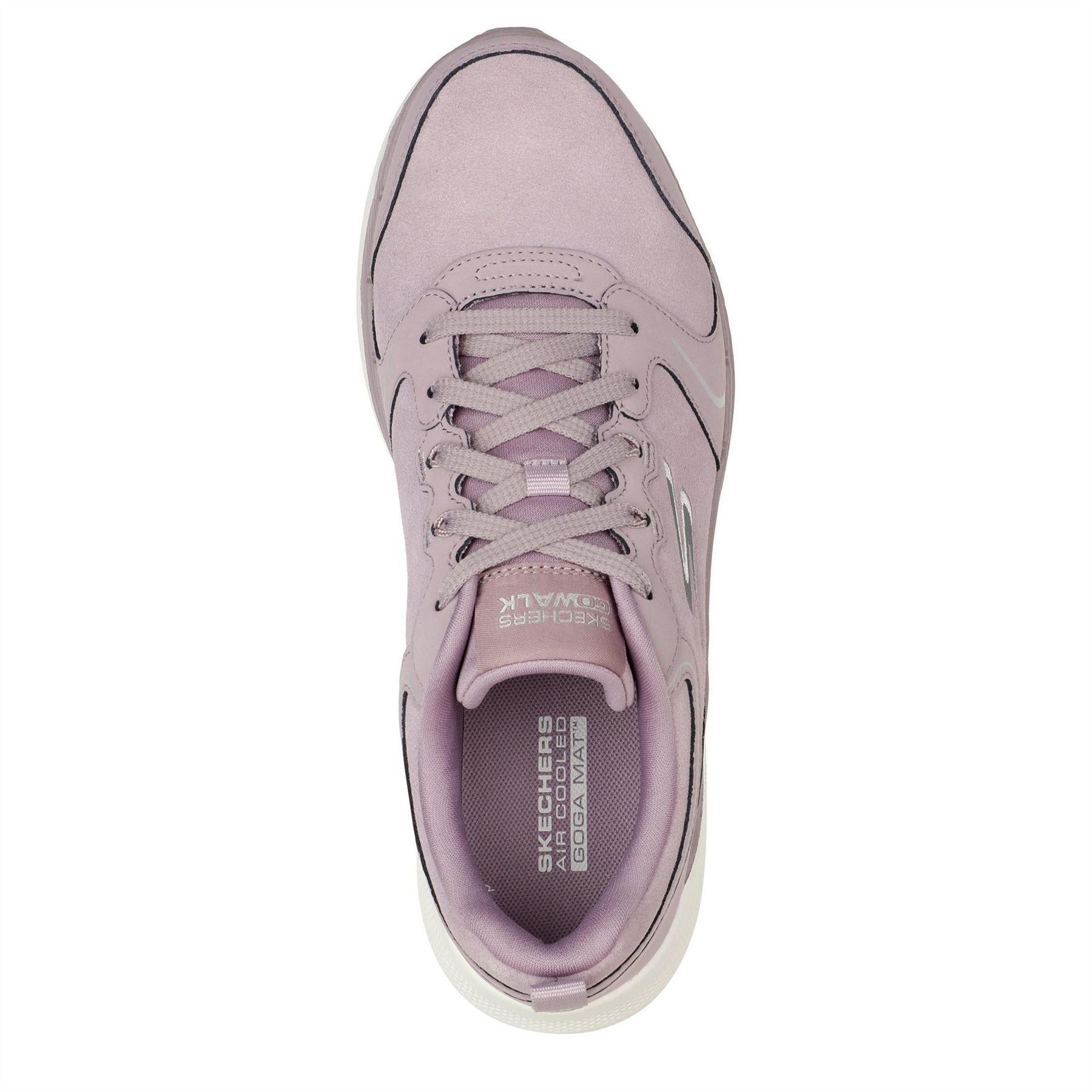 Mauve - Pack Shot - Skechers Womens-Ladies Go Walk Trainers