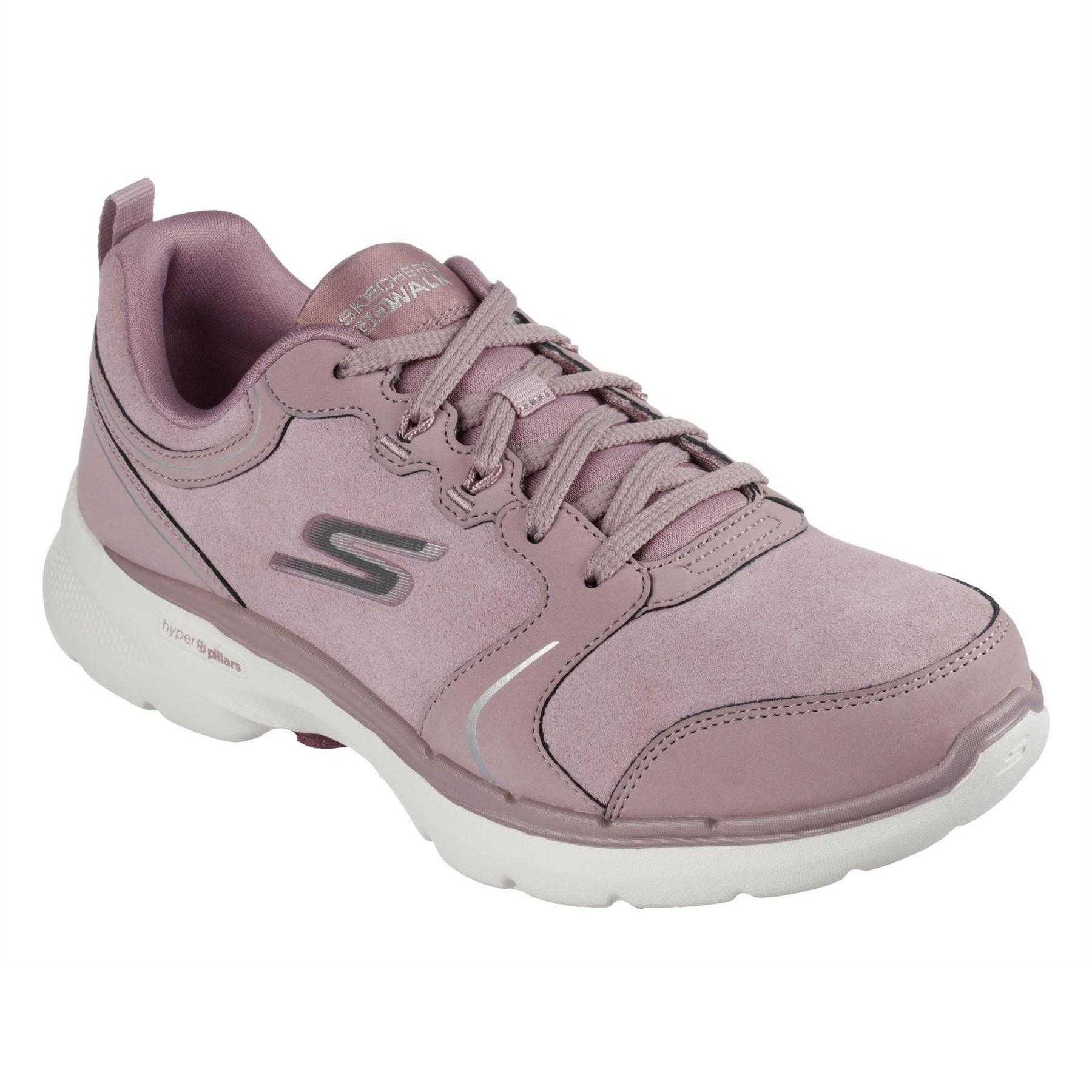 Mauve - Front - Skechers Womens-Ladies Go Walk Trainers