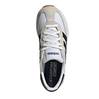 White-Black - Pack Shot - Adidas Girls Run 70s 2.0 Trainers