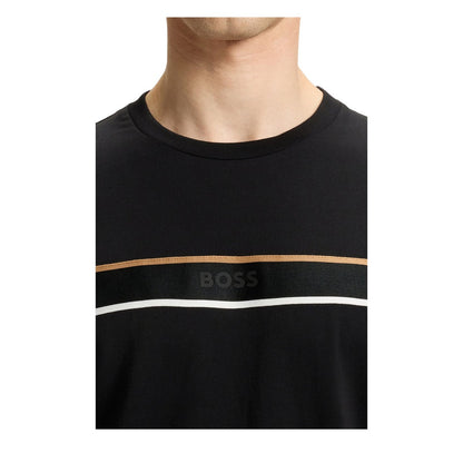 Black - Side - Boss Mens Cotton Jersey T-Shirt