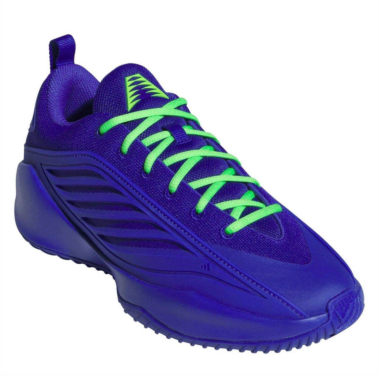 Blue-Green - Front - Adidas Mens Basketball Trainers
