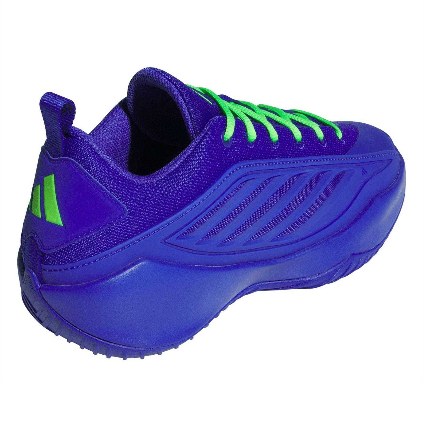 Blue-Green - Back - Adidas Mens Basketball Trainers
