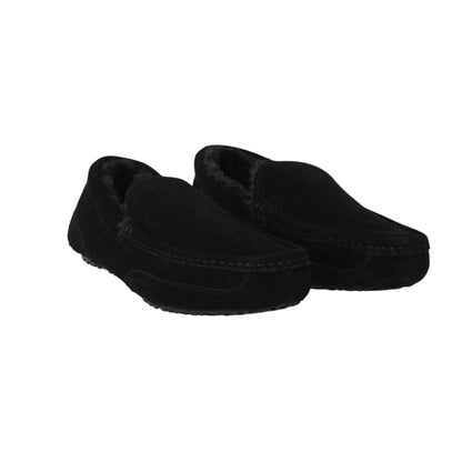 Black - Front - Jack Wills Mens Suede Moccasin Slippers
