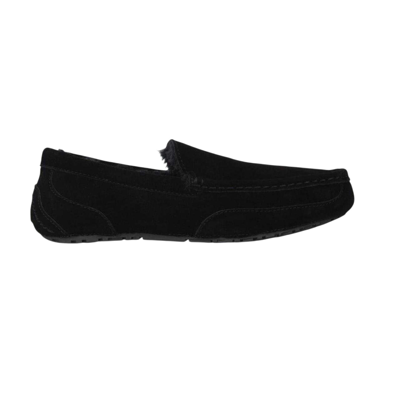 Black - Side - Jack Wills Mens Suede Moccasin Slippers