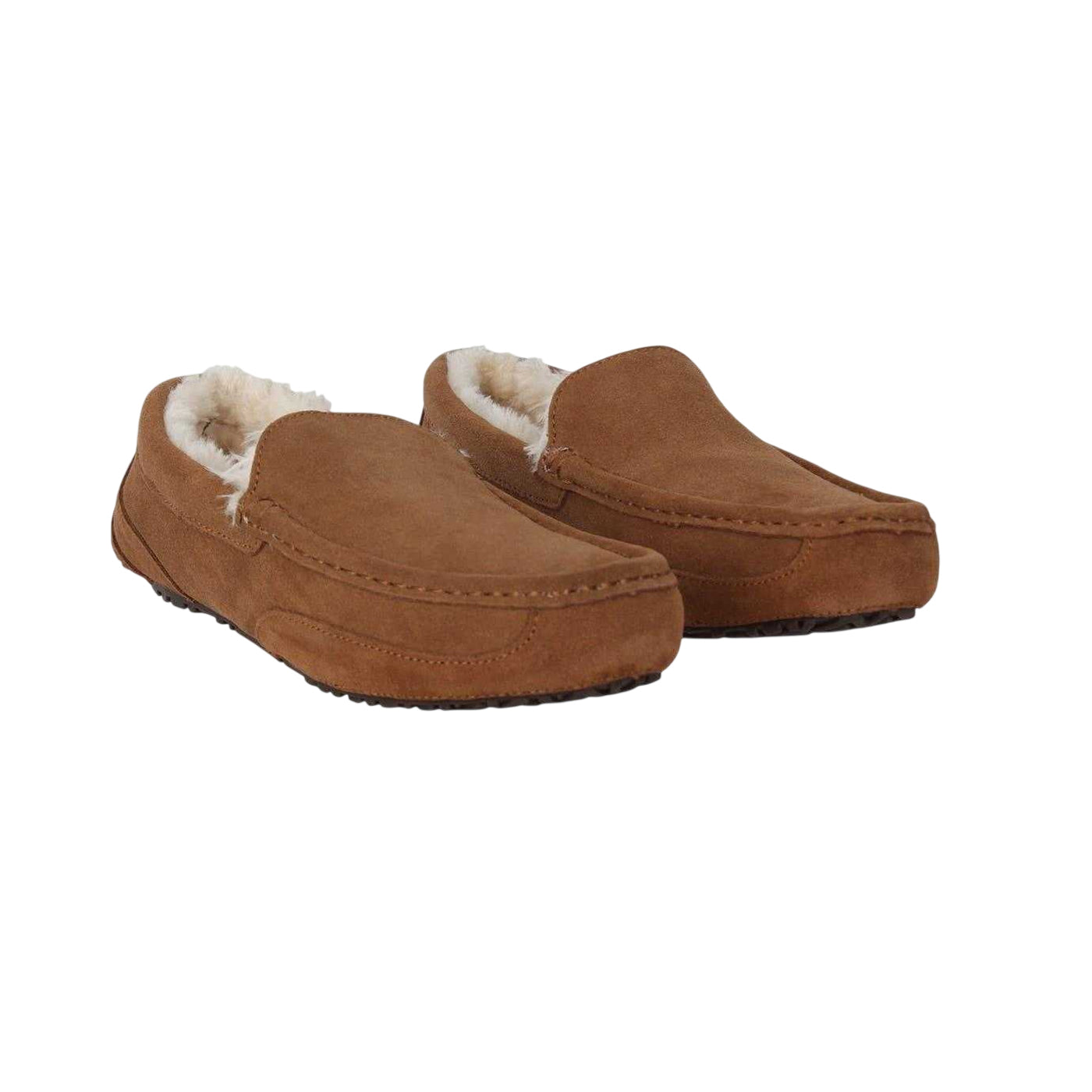 Tan - Front - Jack Wills Mens Suede Moccasin Slippers