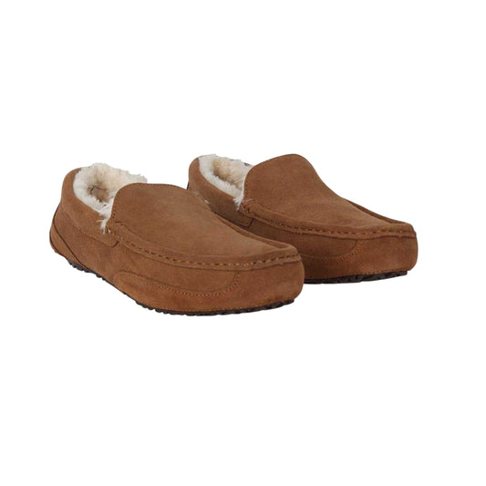 Tan - Front - Jack Wills Mens Suede Moccasin Slippers