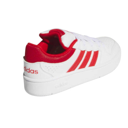 White-Red - Back - Adidas Childrens-Kids Hoops 3.0 Basketball Shoes