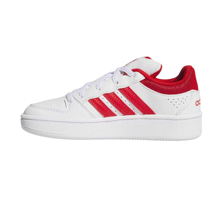 White-Red - Lifestyle - Adidas Childrens-Kids Hoops 3.0 Basketball Shoes