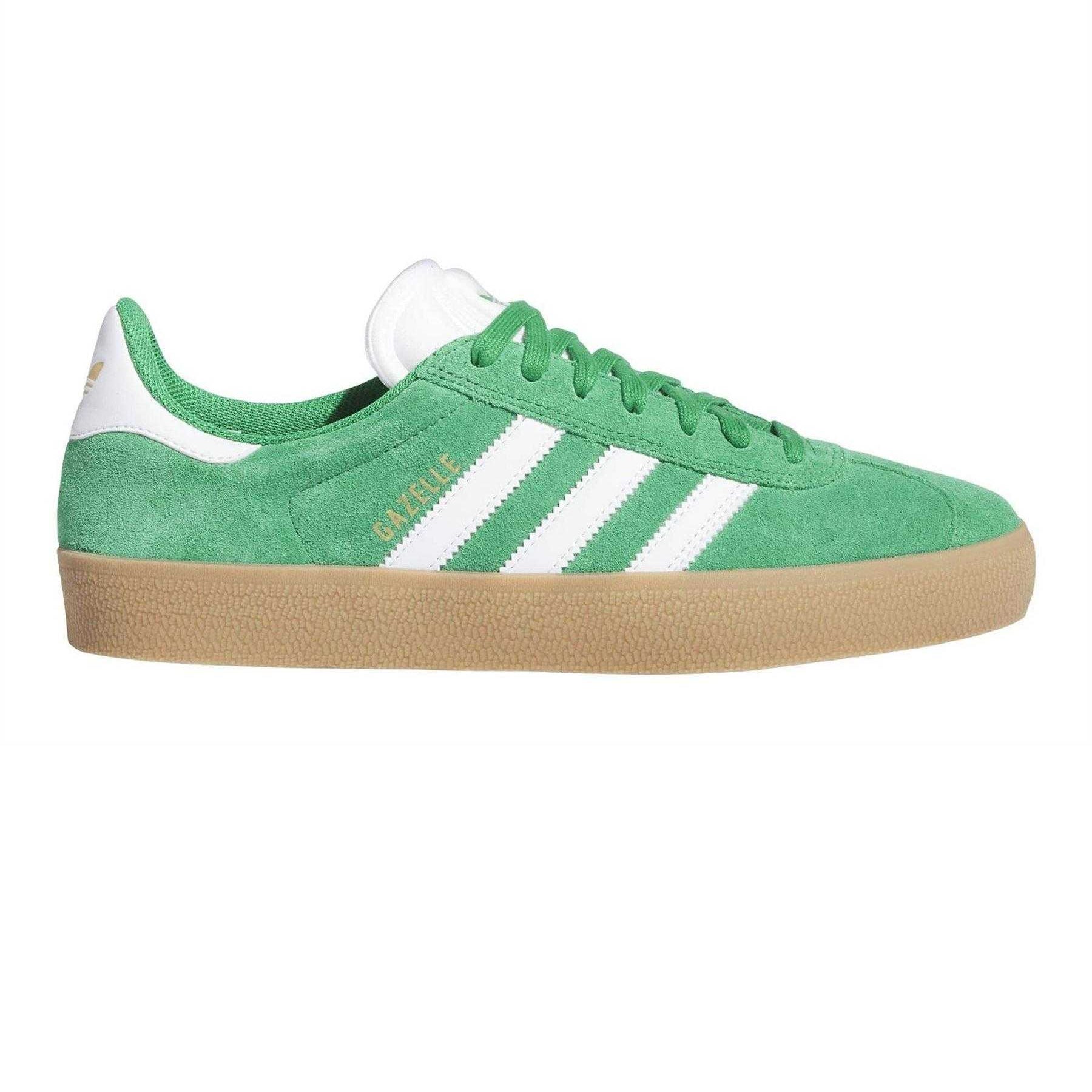 Green - Side - Adidas Mens Gazelle Suede Skateboarding Trainers