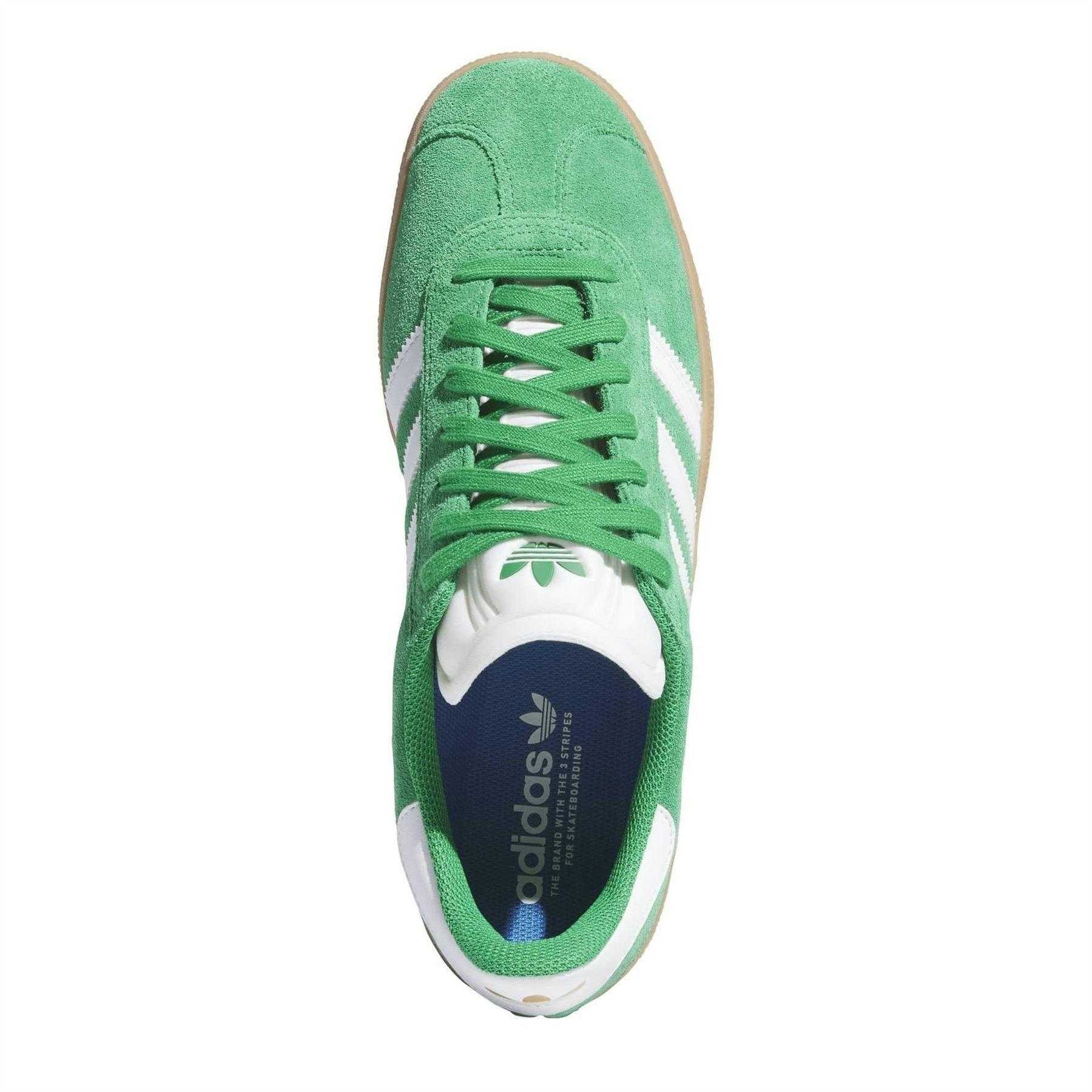 Green - Pack Shot - Adidas Mens Gazelle Suede Skateboarding Trainers