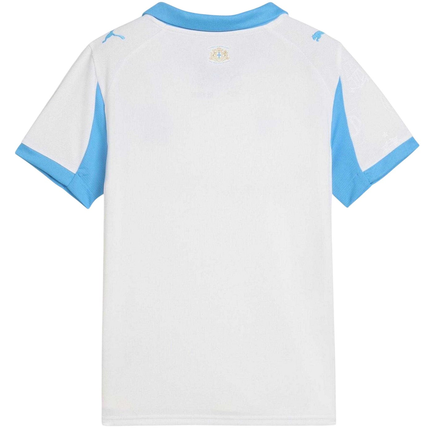 White-Blue - Back - Puma Childrens-Kids 25-26 Olympique De Marseille FC Football Shirt
