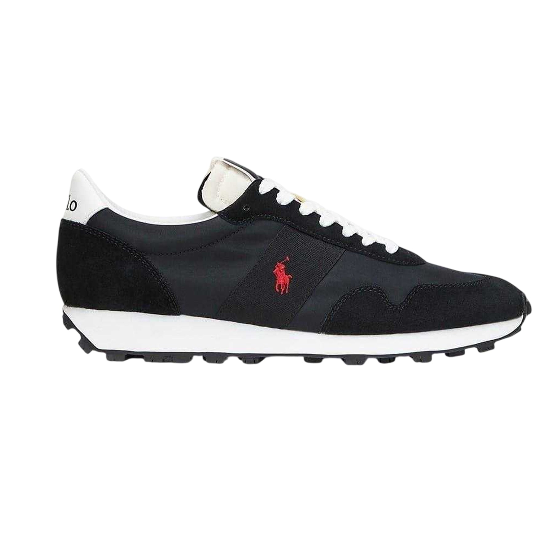 Black - Side - Ralph Lauren Mens Trail 125 Leather Trainers