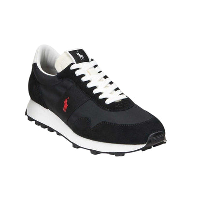 Black - Front - Ralph Lauren Mens Trail 125 Leather Trainers