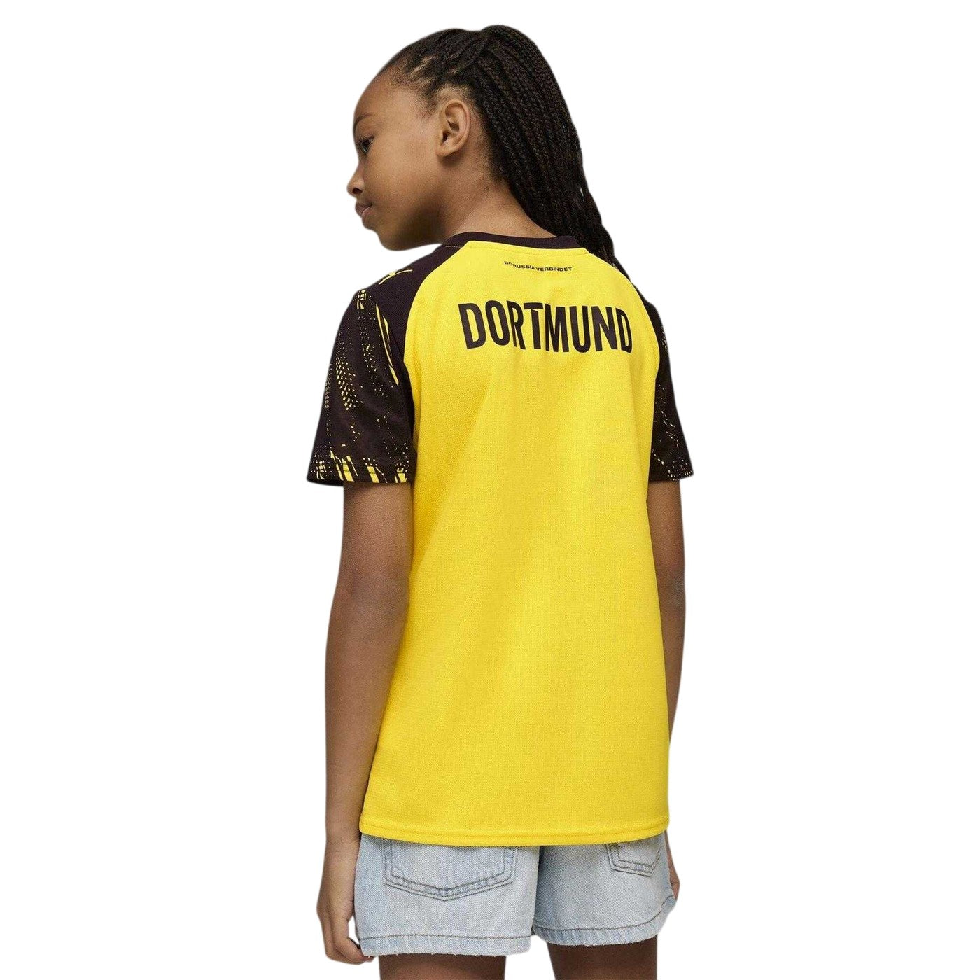 Yellow-Black - Pack Shot - Borussia Dortmund Childrens-Kids 25-26 Puma Home Shirt
