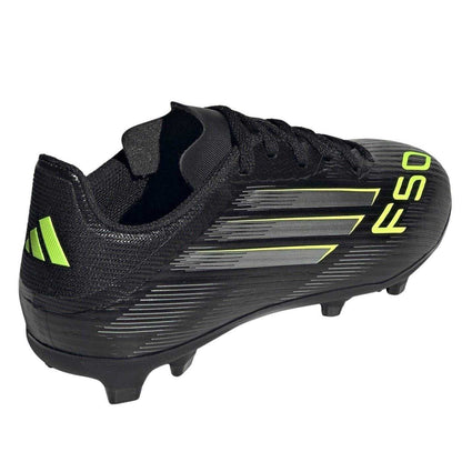 Black-Lemon - Back - Adidas Childrens-Kids F50 League Firm Ground Football Boots