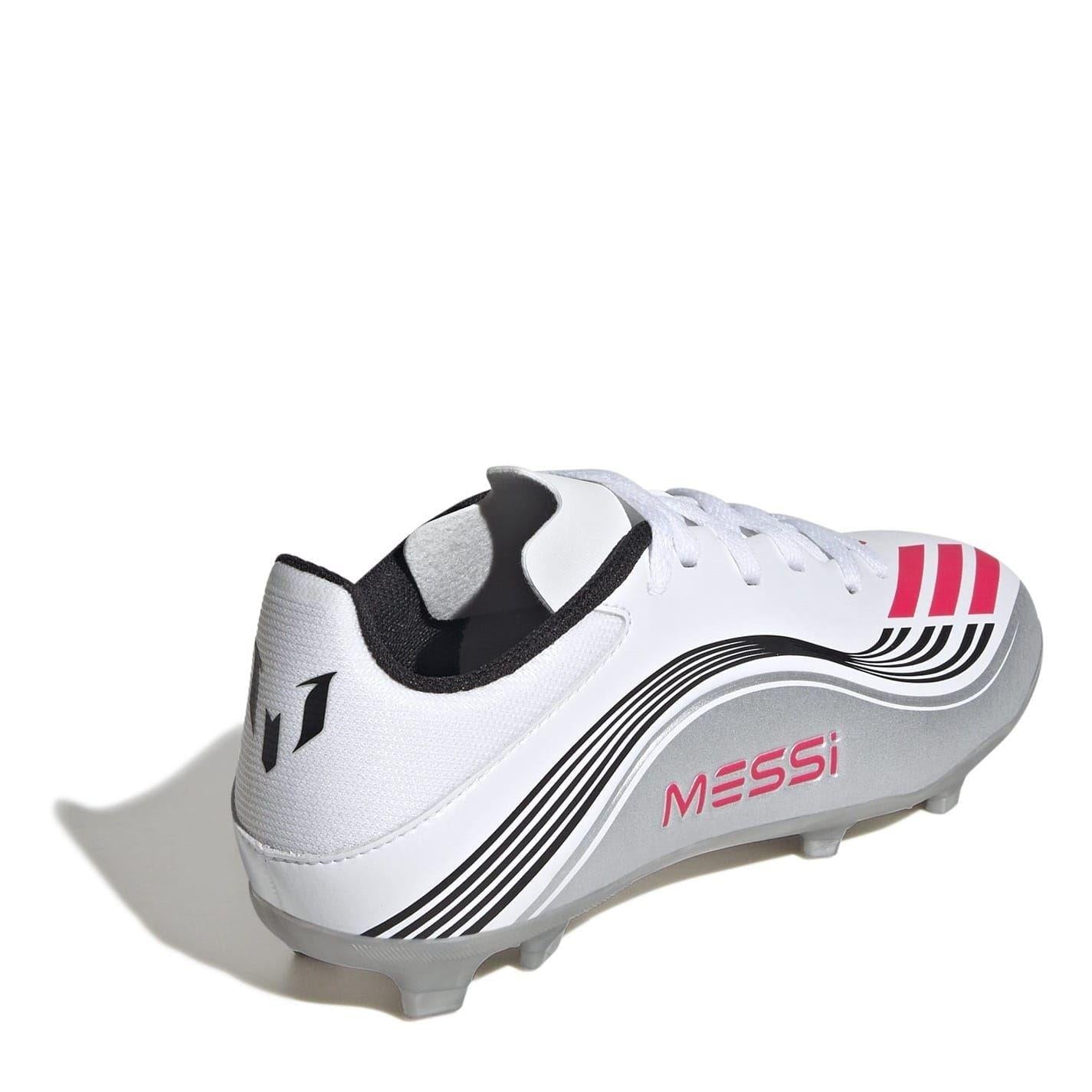 White-Red - Lifestyle - Adidas Childrens-Kids F50 League Firm Ground Football Boots