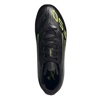 Black-Lemon - Pack Shot - Adidas Childrens-Kids F50 League Firm Ground Football Boots