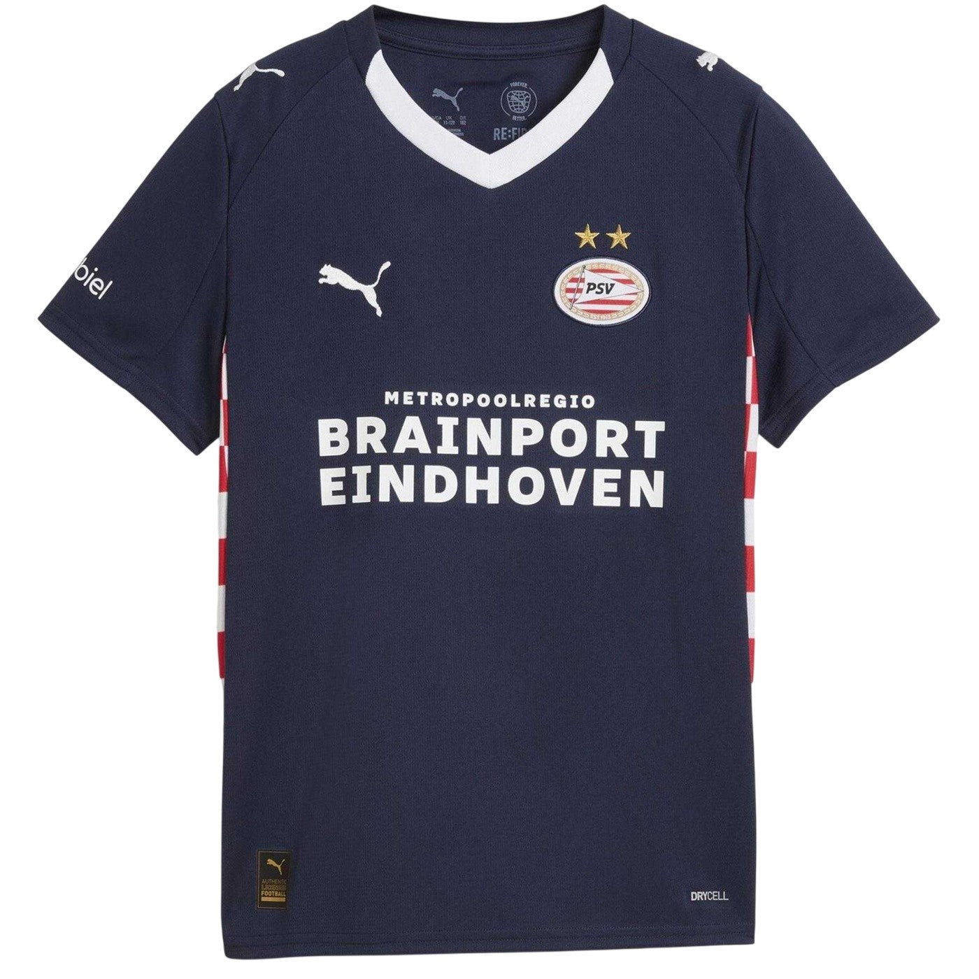 Navy-White - Front - PSV Eindhoven Childrens-Kids 25-26 Puma Away Shirt