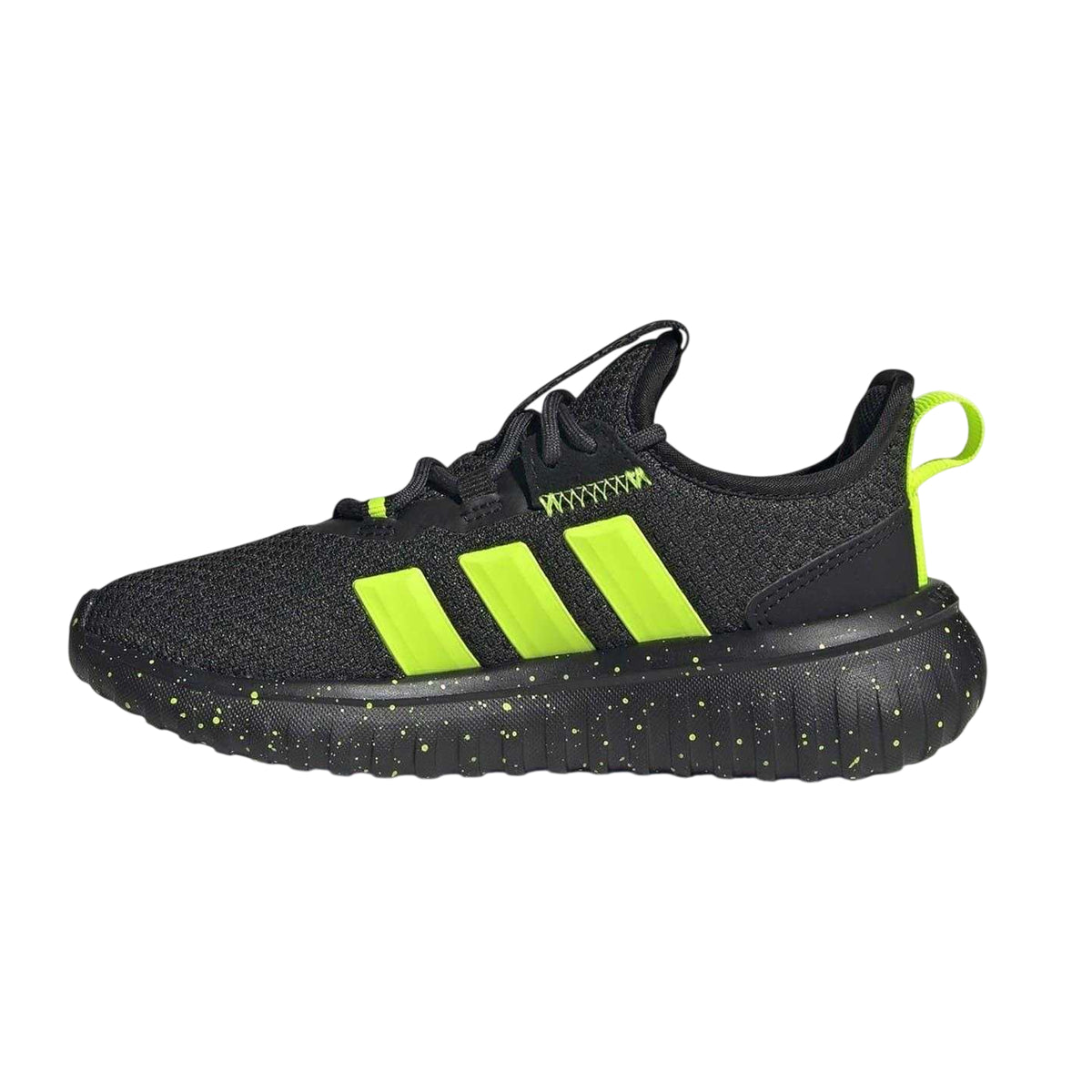 Black-Lemon - Side - Adidas Childrens-Kids Kaptir 4.0 Trainers