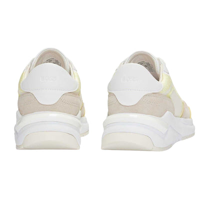 White - Back - Boss Womens-Ladies Skylar Chunky Flat Trainers