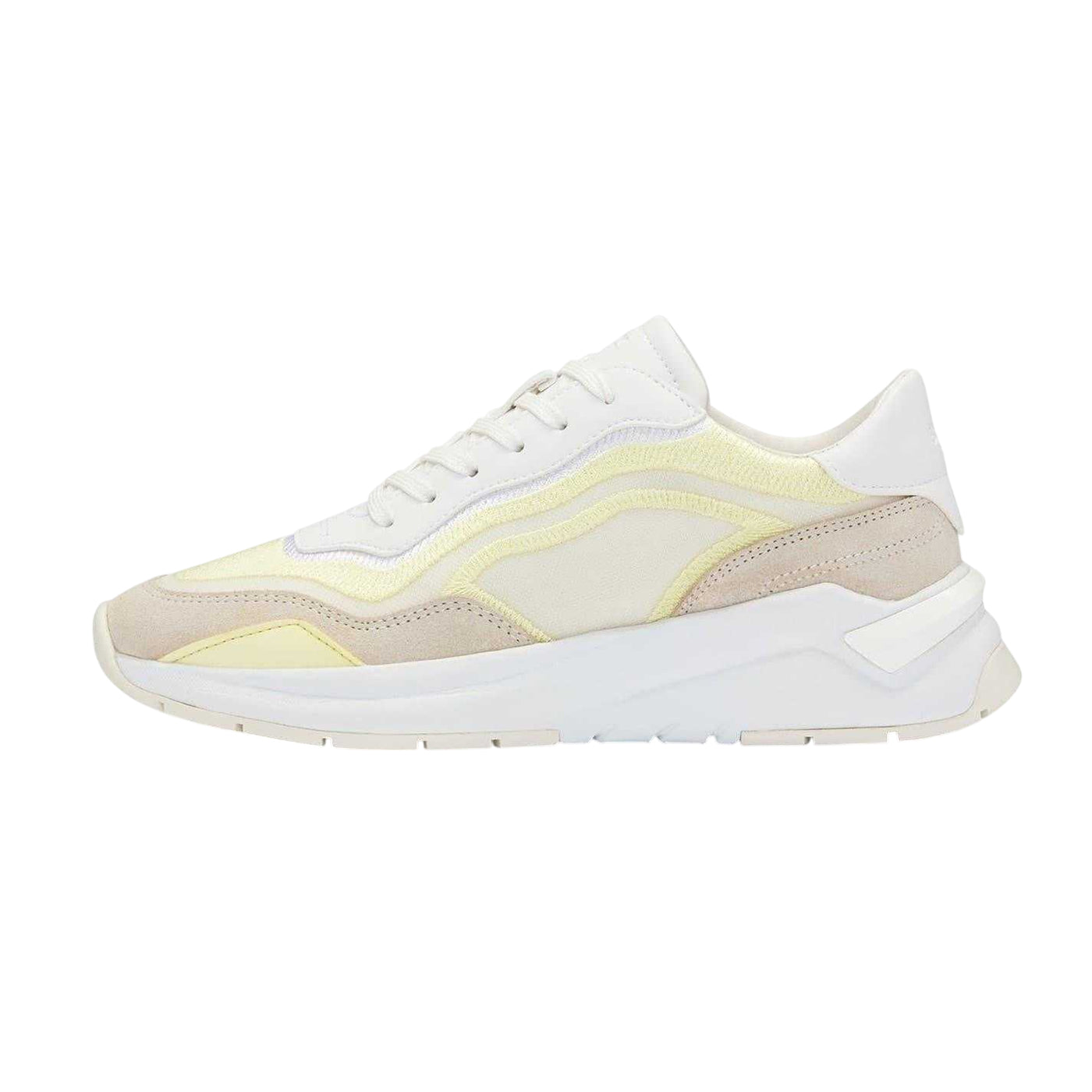 White - Lifestyle - Boss Womens-Ladies Skylar Chunky Flat Trainers